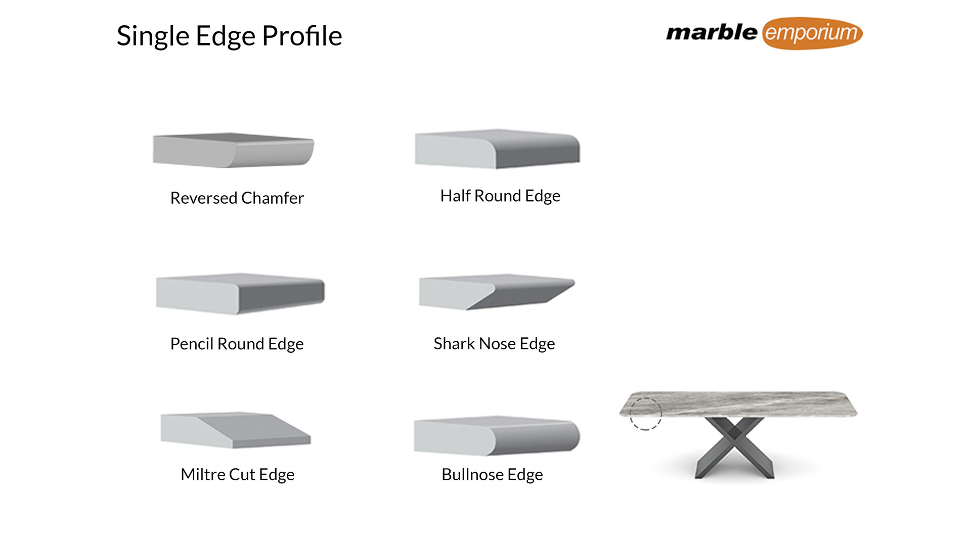 Dining Table Single Profile